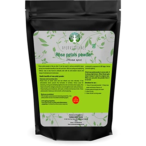 AYURVEDASHREE Rose Petals Powder 200 Gm | Rosa centifolia Natural Face Packs ...