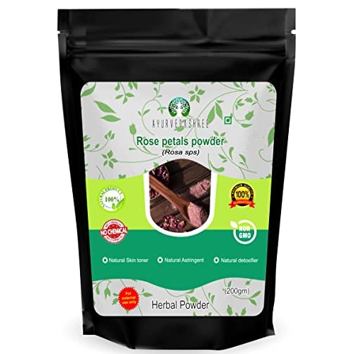AYURVEDASHREE Rose Petals Powder 200 Gm | Rosa centifolia Natural Face Packs ...