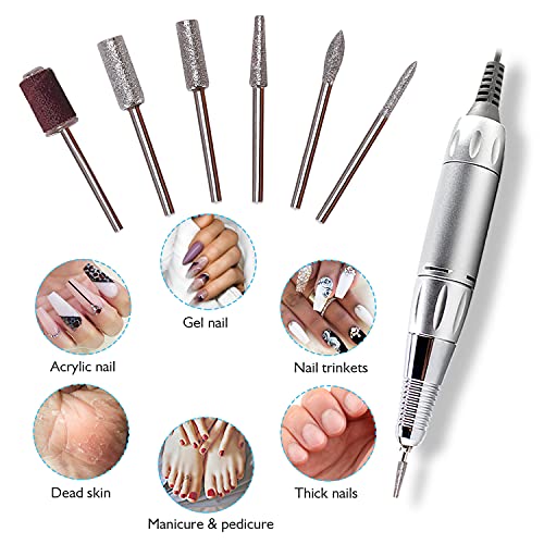 AZ GOGO Efile Nail Drill Machine, 30000 rpm Professional Portable Nail Drill ...