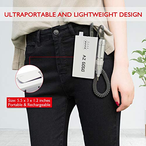 AZ GOGO Efile Nail Drill Machine, 30000 rpm Professional Portable Nail Drill ...