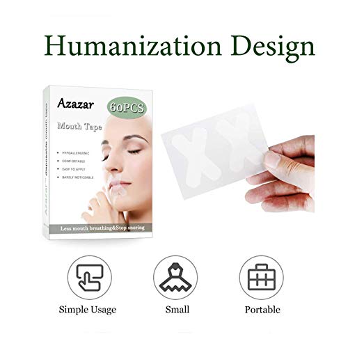 Sleep Strips 60 Pcs,Advanced Gentle Mouth Tape for Better Nose Breathing, Les...