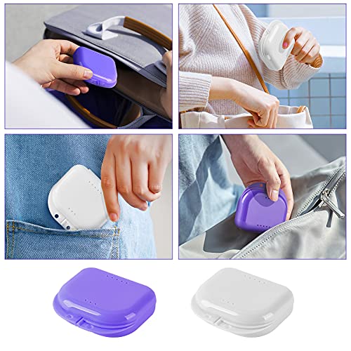 AZDNET 2 Pack Dental Orthodontic Retainer Case with Vent Holes, Invisiline Ca...