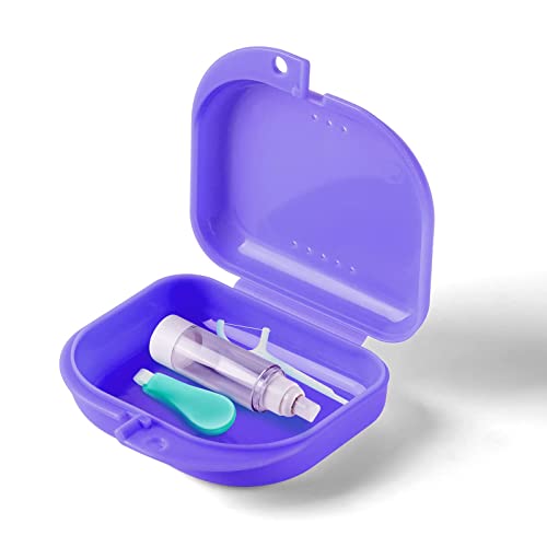 AZDNET 2 Pack Dental Orthodontic Retainer Case with Vent Holes, Invisiline Ca...