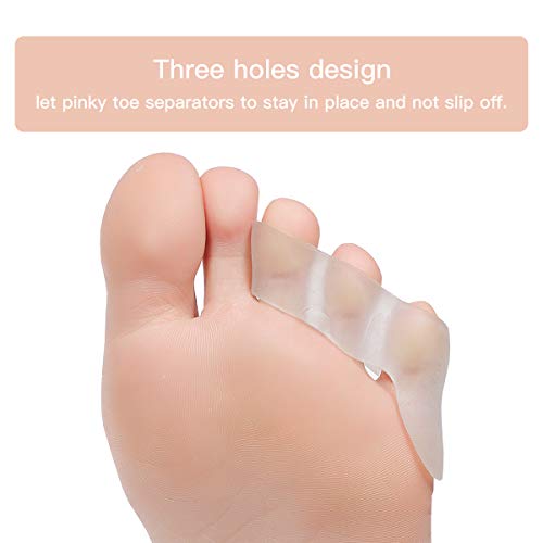 Toe Spacers, Pinkie Toe Separators Straightener with 3 Loops for Curled Toes ...
