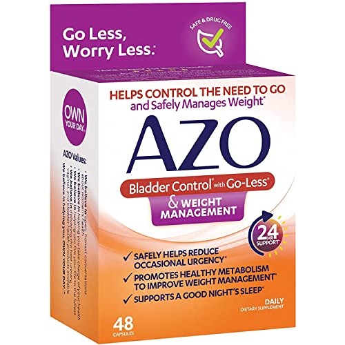 AZO Bladder Control with Go-Less® & Weight Management Dietary Supplement | He...