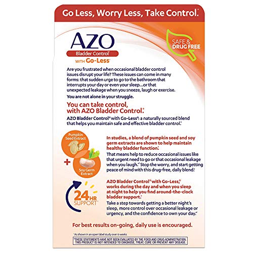 AZO Bladder Control with Go-Less Daily Supplement | Helps Reduce Occasional U...