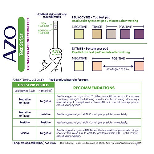 AZO Urinary Tract Infection (UTI) Test Strips, Accurate Results in 2 Minutes,...