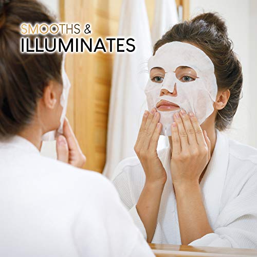 AZURE 24K Gold & Caviar Luxury Firming Facial Sheet Mask - Smoothing, Hydrati...