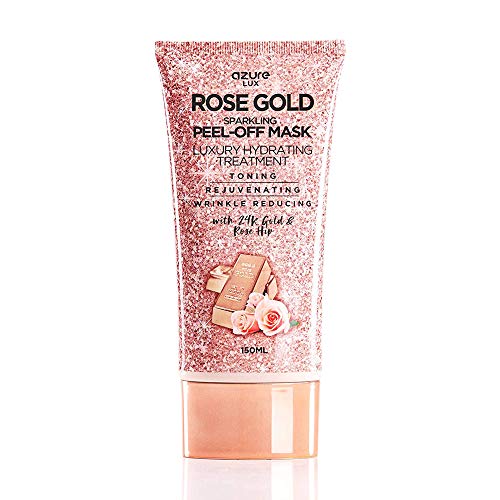AZURE Rose Gold Luxury Sparkling Hydrating Peel Off Face Mask – Anti Aging, T...