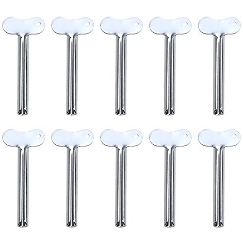 Azure Zone, 10 Pcs Stainless Steel Toothpaste Tube Squeezers Key Roller Tube ...