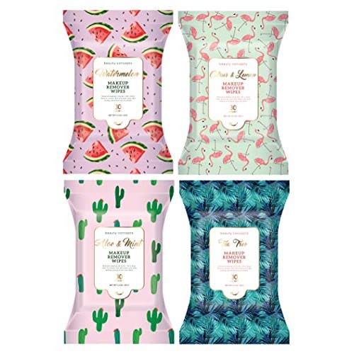 Facial Wipe Set- 4 Packs of Face Wipes, Makeup Removing Wipes, Soft and Hydra...