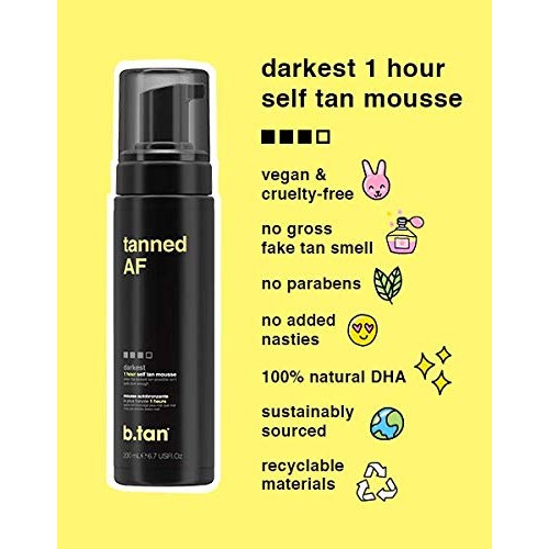 b.tan Besties Self Tanner Bundle | Tanned AF Self Tan Mousse for the Fastest,...