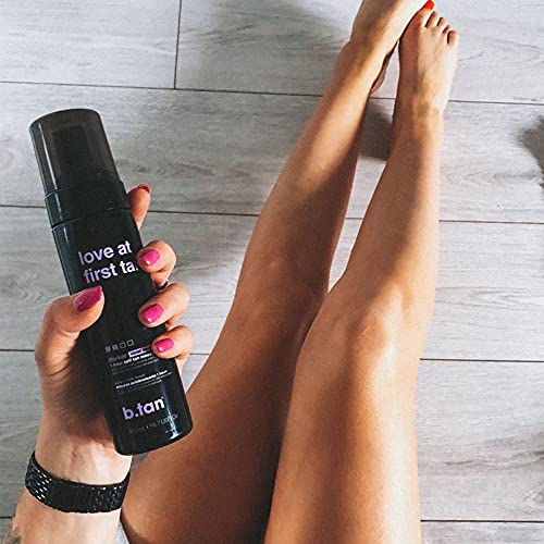 b.tan Dark Self Tanner Kit | Love at First Tan Bundle - Dark Loving Tan Foam ...