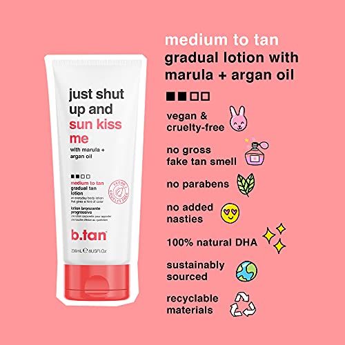 b.tan Gradual Self Tanner Lotion - Just Shut Up and Sun Kiss Me, Self Tanning...