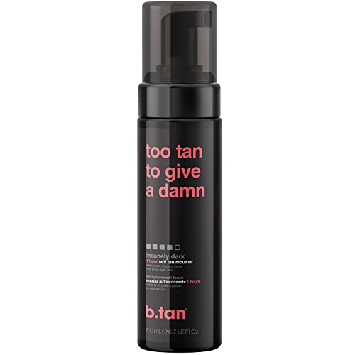b.tan Insanely Dark Self Tanner | Too Tan To Give A Dam - 100% Natural, Fast,...
