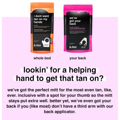 b.tan self tanner mitt back - we've got your back - - a back self tanner mitt...
