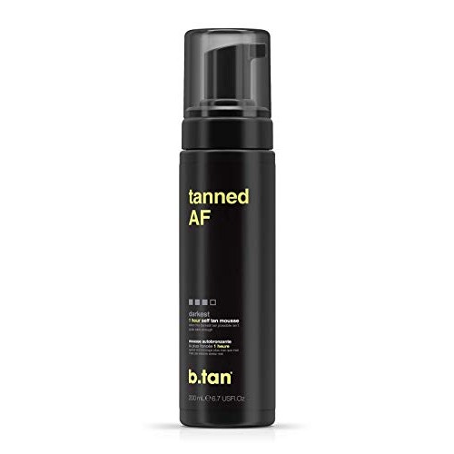 b.tan Self Tanner Mousse - tanned AF - Darkest Sunless Tanner for a 100% Natu...
