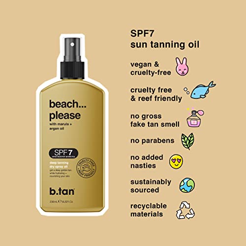 b.tan SPF 7 Deep Tanning Dry Spray Oil | Beach... Please - Get a Deep Beach B...