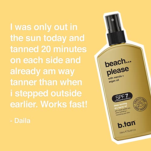 b.tan SPF 7 Deep Tanning Dry Spray Oil | Beach... Please - Get a Deep Beach B...