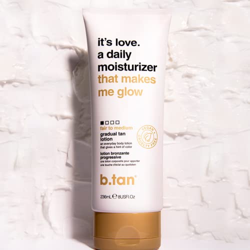 b.tan Tanning Lotion Self Tanner | It's Love - a Lightweight, Daily Moisturiz...
