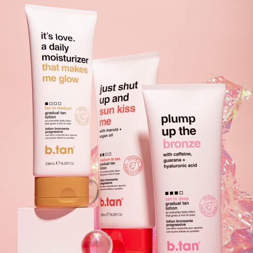 b.tan Tanning Lotion Self Tanner | It's Love - a Lightweight, Daily Moisturiz...