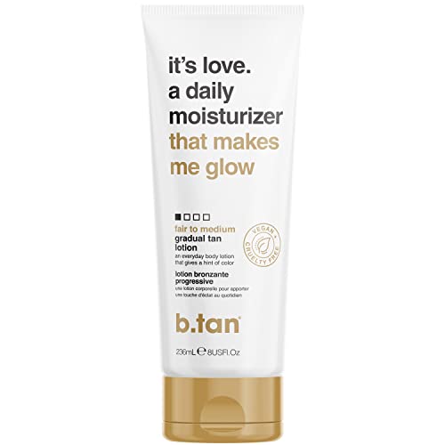 b.tan Tanning Lotion Self Tanner | It's Love - a Lightweight, Daily Moisturiz...