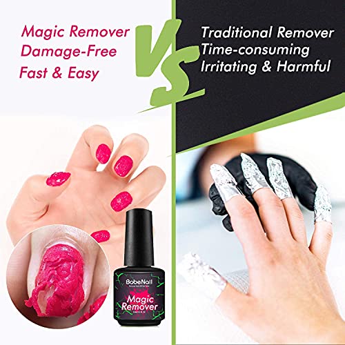 Magic Gel Nail Polish Remover - Babebail Professional Removes Soak-Off Gel Na...