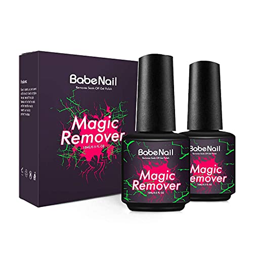 Magic Gel Nail Polish Remover - Babebail Professional Removes Soak-Off Gel Na...