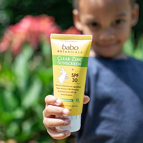 Babo Botanicals Zinc Sunscreen Lotion SPF 30 with 100% Mineral Actives, Non-G...