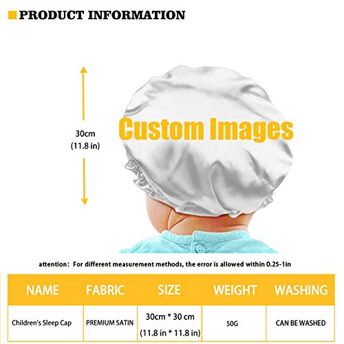 Babrukda Kids Satin Lined Sleep Cap, Frizzy Curly Long Hair Beanie Adjustable...
