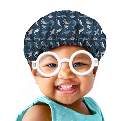 Babrukda Kids Satin Lined Sleep Cap, Frizzy Curly Long Hair Beanie Adjustable...
