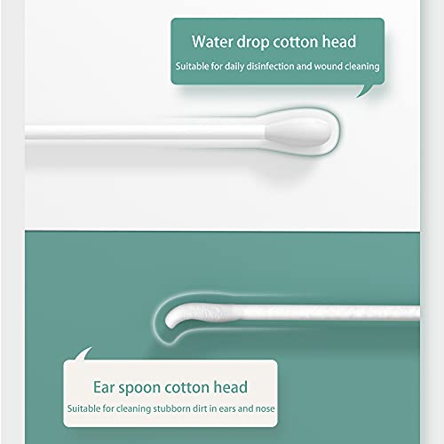 Babyfutur 200Count Baby Cotton Swabs,Double-ended sterile cotton swab， Safet...