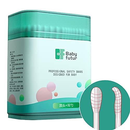 Babyfutur 200Count Baby Cotton Swabs,Double-ended sterile cotton swab， Safet...