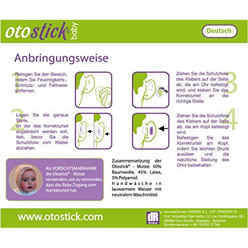 Aesthetic correctors for protruding ears 8 units.