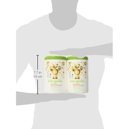 Babyganics Alcohol-Free Hand Sanitizing Wipes Bulk, Mandarin, 200 Count, (100...
