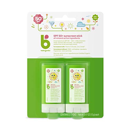 Babyganics SPF 50 Travel Size Baby Sunscreen Stick UVA UVB Protection | Water...