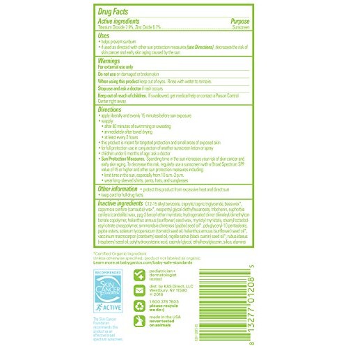 Babyganics SPF 50 Travel Size Baby Sunscreen Stick UVA UVB Protection | Water...