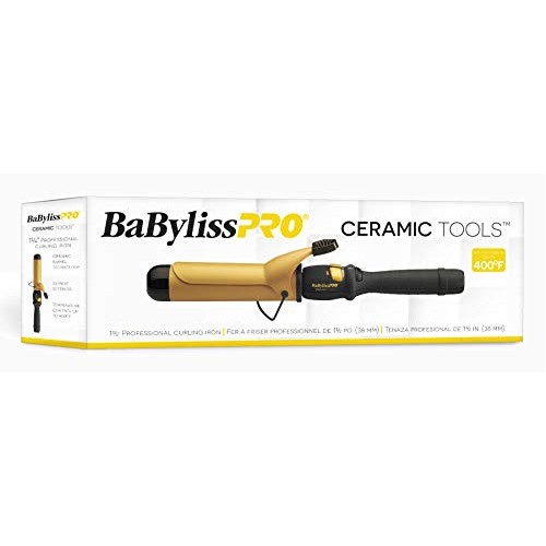 BaBylissPRO Ceramic Tools Spring Curling Iron, 1.5 Inch (Pack of 1)