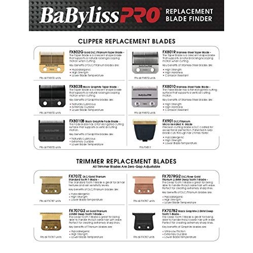 BaBylissPRO FXFS2G FOILFX02 Cordless Metal Gold Foil Shaver