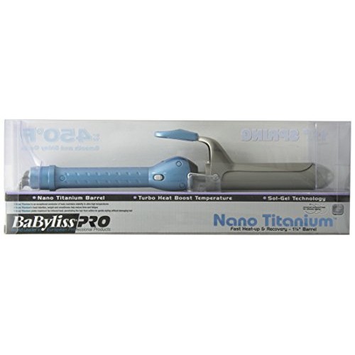 BaBylissPRO Nano Titanium Spring Curling Iron , 1.25 Inch (Pack of 1)