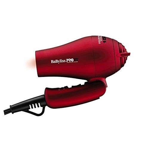 BaBylissPRO TT Tourmaline Titanium Travel Dryer, Red