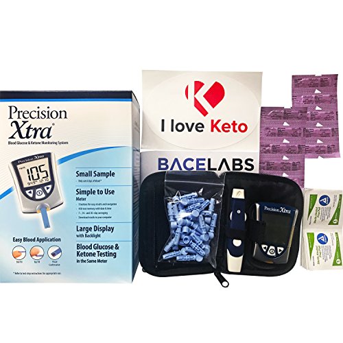 Precision Xtra Blood Glucose and Ketone Monitoring Meter Kit Bundle+10 Precis...
