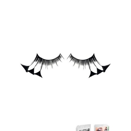 Baci Paradise Dreams Style No.604 Black Feather Eyelashes with Adhesive Inclu...