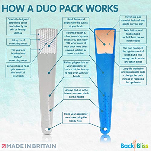 BackBliss Lotion Applicator for Your Back & Backscratcher for Men and Women. ...