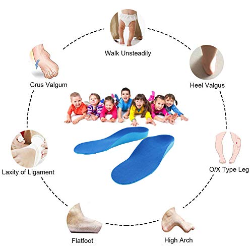 Bacophy Kids Orthotic Arch Support Shoe Insoles, Children Pu Cushioning Inser...
