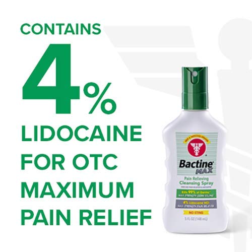 Bactine Max Pain Relieving Cleansing Spray, Maximum Strength First Aid Pain R...