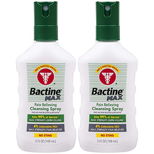 Bactine Max Pain Relieving Cleansing Spray, Maximum Strength First Aid Pain R...