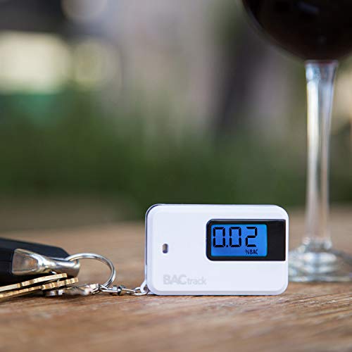 BACtrack Go Keychain Breathalyzer (White) | Ultra-Portable Pocket Keyring Alc...