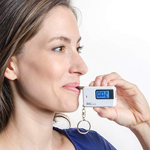 BACtrack Go Keychain Breathalyzer (White) | Ultra-Portable Pocket Keyring Alc...
