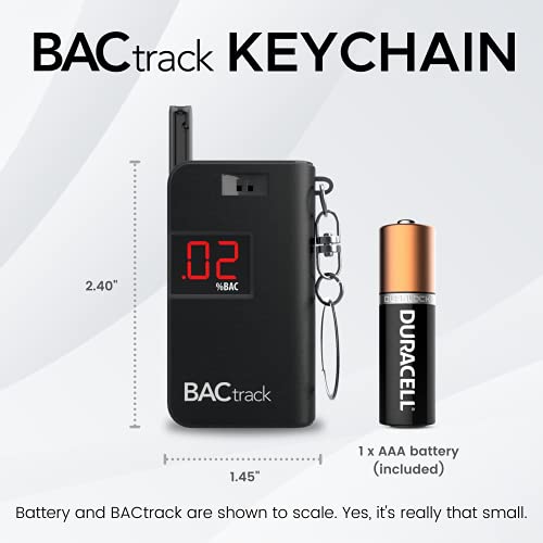 BACtrack Keychain Breathalyzer (Black) | Ultra-Portable Pocket Keyring Alcoho...